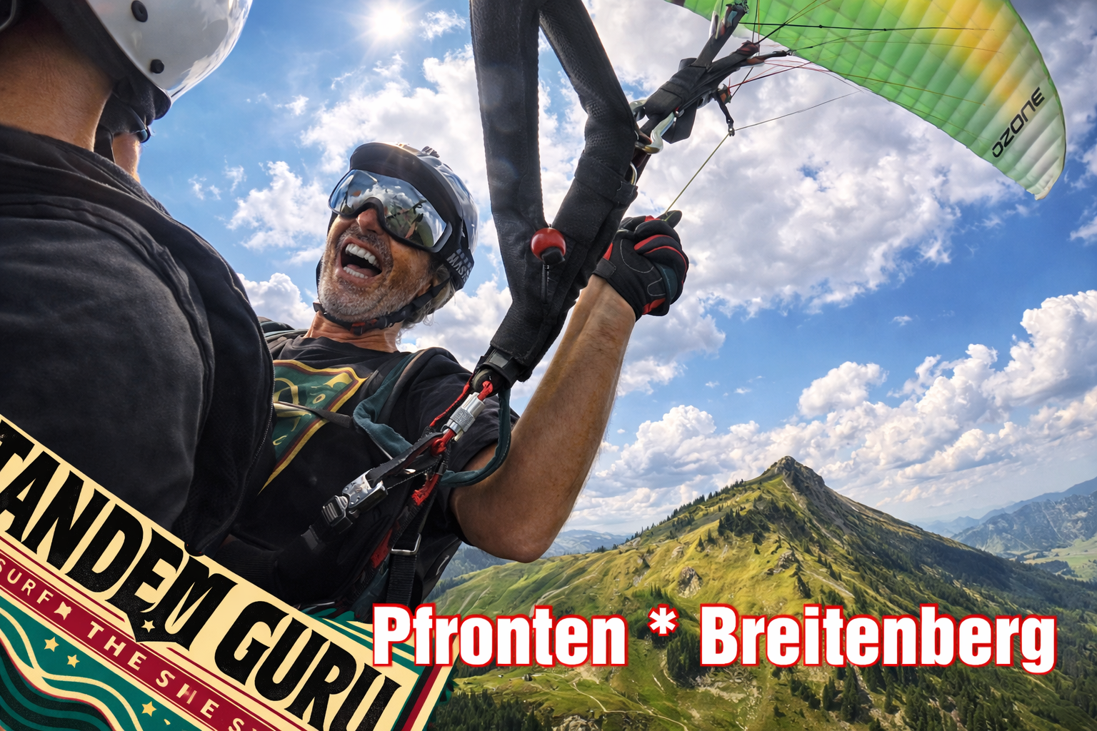 Paragliding Tandemflug Pfronten Raum Füssen - dream the dream mit tandem guru am Breitenberg